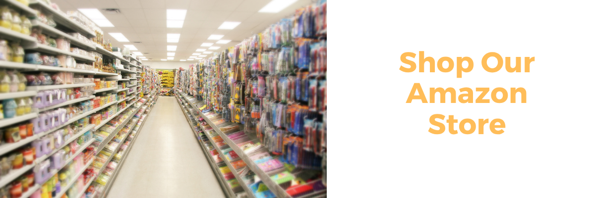 Amazon store aisle with bold text Shop Our Amazon Store